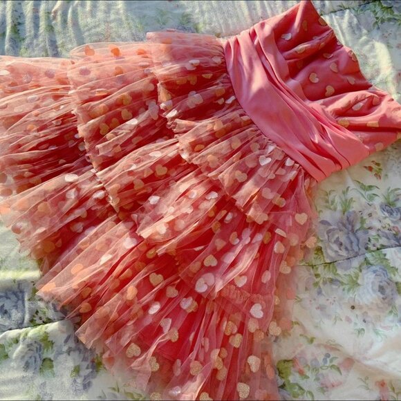 Betsey Johnson Vintage "Two of Hearts" Evening Cocktail Dress - Picture 1 of 2
